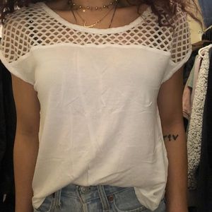 White Express Netted T-Shirt